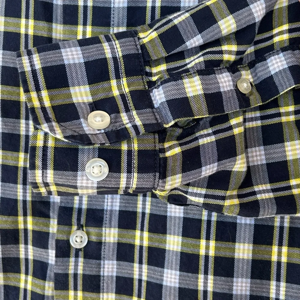 Banana Republic Men’s Intucked Slim Fit Button‎ Up Shirt Plaid Size Large